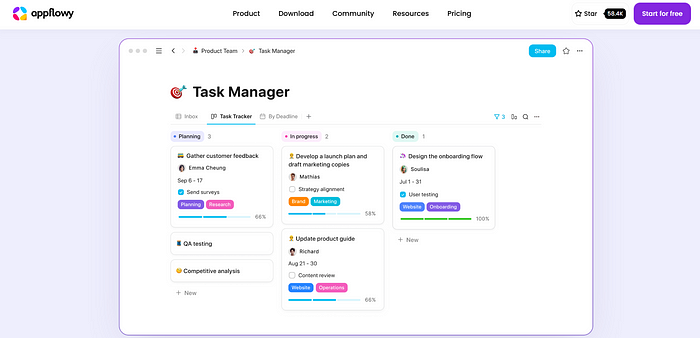Interface Appflowy